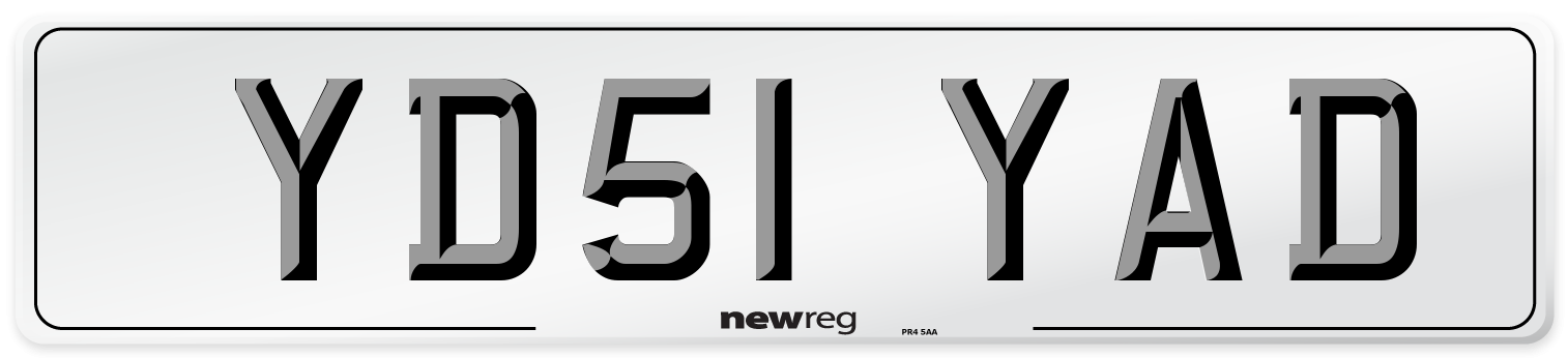 YD51 YAD Number Plate from New Reg